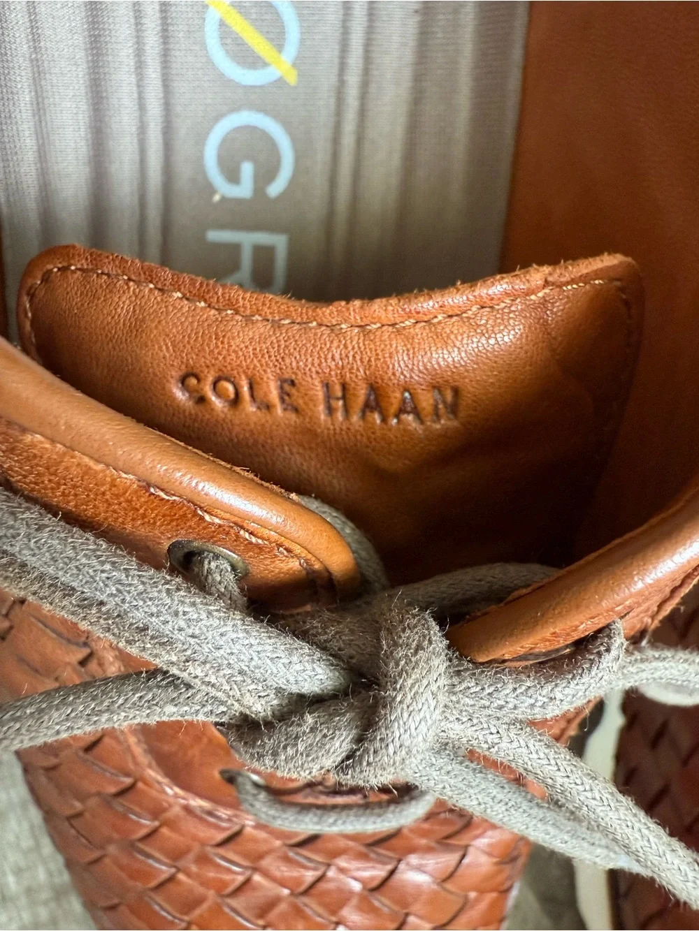 COLE HAAN Woven Brown Leather 4.ZERØGRAND Oxford‎ Sneakers 12M